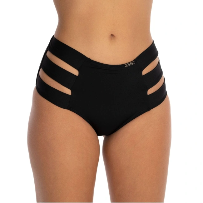 Lavel figi kąpielowe vN negro wysokie z paskami, czarne