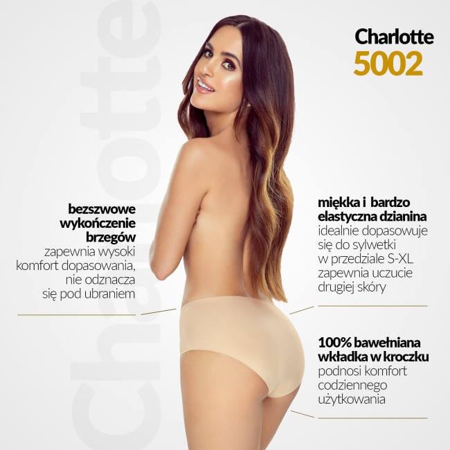 Majtki damskie One Size Charlotte 5002 beżowe Lapinee