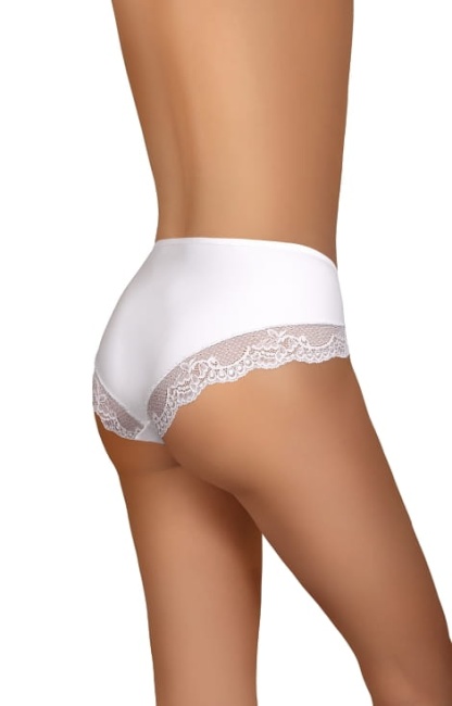 MODO Figi pełne z ażurową koronką nr 126 białe