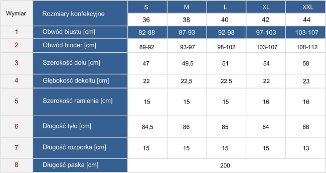 Feba krótka sukienka plażowa czarna, tunika wiązana F60/509H tabela rozmiarów