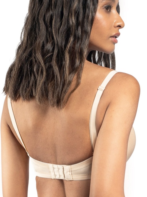 AGIO biustonosz bardotka DB-9232 podwójny push up, kolor beżowy