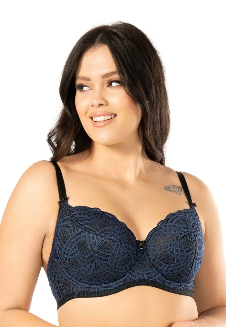 NIPPLEX biustonosz Debora granatowy semi soft
