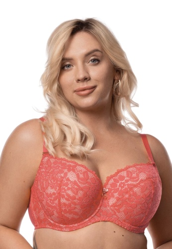 MEFEMI biustonosz Karen usztywniany koralowy