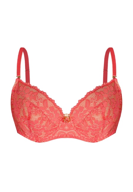 MEFEMI biustonosz Karen usztywniany koralowy