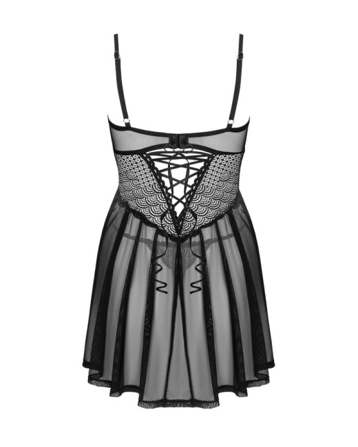 OBSESSIVE Koszulka Chemeris babydoll czarna