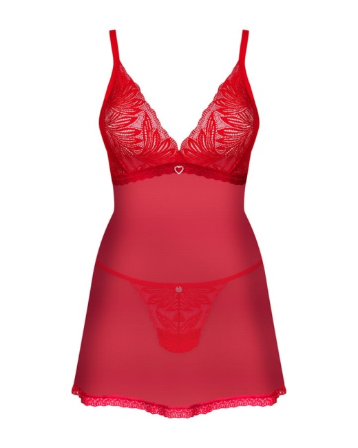 OBSESSIVE Koszulka Chilisa babydoll czerwona