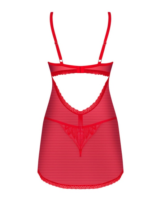 OBSESSIVE Koszulka Chilisa babydoll czerwona