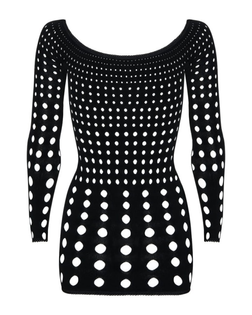 OBSESSIVE Sukienka Rocker czarna z długim rękawem