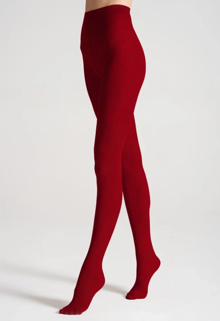 ENEZIANA Rajstopy Satin 40 Tomato, odcień czerwieni