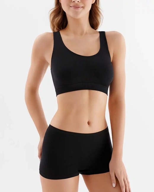 GABRIELLA Bokserki damskie Boxer Brief czarne