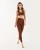 GABRIELLA Legginsy damskie Shape z efektem push up, mocca