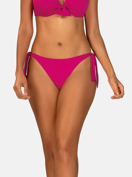 FEBA strój kąpielowy dwuczęściowy push-up różowy FG228/919 i figi tanga wiązane FD17F/919