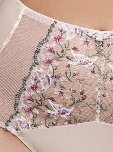 DALIA figi maxi Elira beżowe w kwiatki