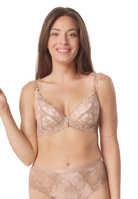 MEFEMI biustonosz Nike push up beżowy BP16