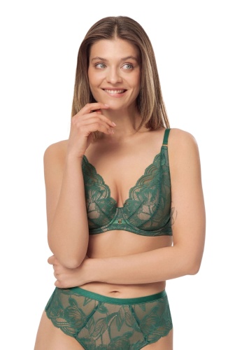 Biustonosz push-up Mefemi Carmen BP20 – butelkowa zieleń
