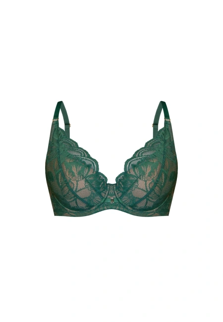 Biustonosz push-up Mefemi Carmen BP20 – butelkowa zieleń