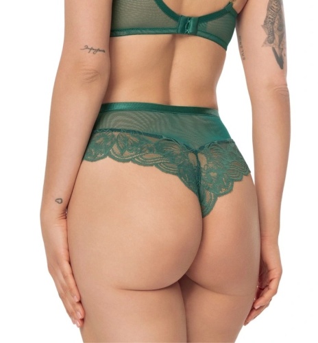 Mefemi Carmen DB52 – wysokie brazyliany koronkowe zielone
