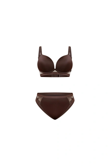 Kris Line Frappe biustonosz modelujący brązowy - Brassiere s-class - widok z przodu