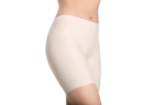 JULIMEX Figi Bermudy Comfort z nogawką natural