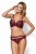 NIPPLEX Biustonosz Benita push up burgund
