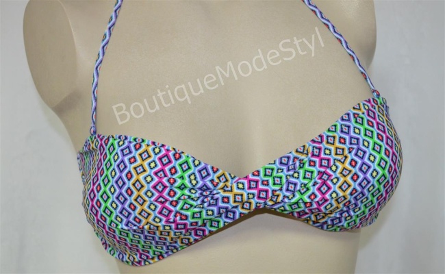 SHE Strój kąpielowy Liby bardotka multikolor